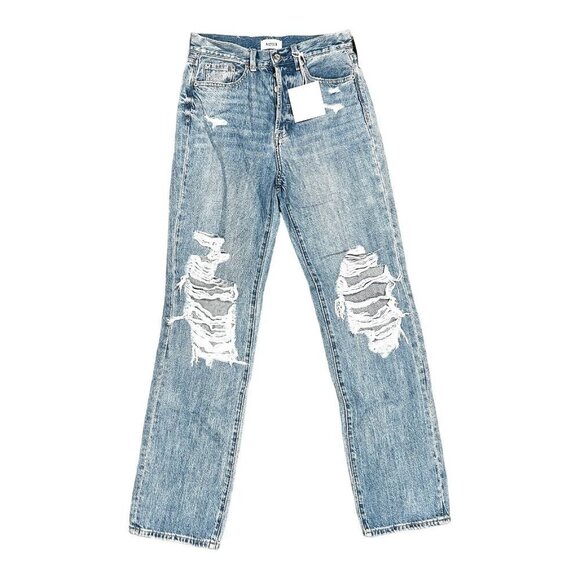 Pistola Womens Cassie Destroyed Button Fly Straight Leg Jeans Size 26 I142 - Picture 5 of 7